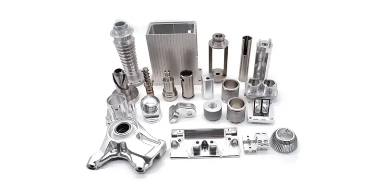Machined aluminum component illustrating the result of selecting an alloy grade, temper, and product form